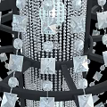 Elegant Crystal Chandelier With Decorative Hanging Crystal Beads And Modern Design