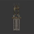 Ornate Gothic Stone Fountain With Spires Intricate Carvings And Decorative Statues