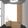 Modern reception desk 3d model