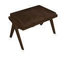 Brown Leather Upholstered Benches With Wooden Frame And Modern Design