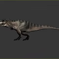 Realistic Striped Tyrannosaurus Rex Dinosaur Standing Pose 3D Render Model