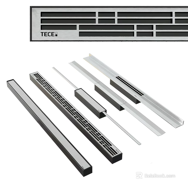 High Quality Stainless Steel Bathroom Accessories Including Linear Shower Drains 3d model 