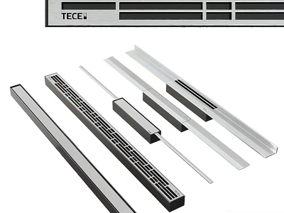 High Quality Stainless Steel Bathroom Accessories Including Linear Shower Drains 3d model