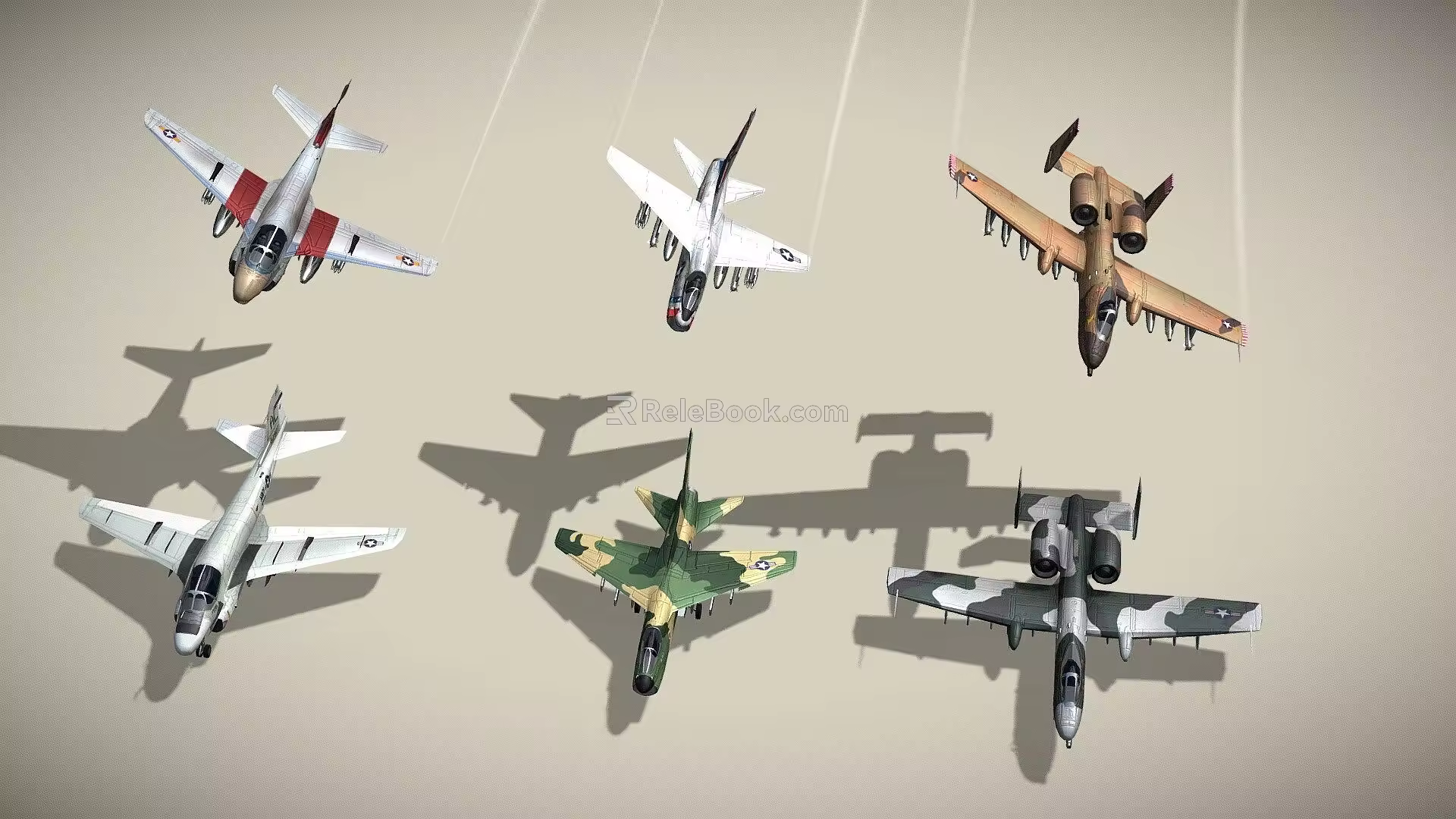 Modern Attack Airplane Pack 3d model