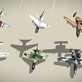 Modern Attack Airplane Pack 3d model