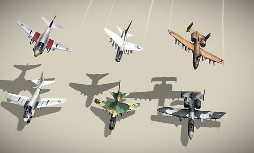 Modern Attack Airplane Pack 3d model