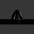 Black Citrus Juicer With Conical Press And Strainer Tray Design