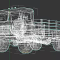 Green Military Style Vintage Truck With Open Cargo Bed And Heavy Duty Design