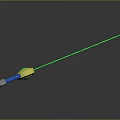 Futuristic Laser Sword Design With Green Glowing Beam Golden Hilt And Blue Accents
