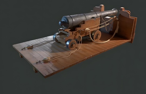 Modern Naval Gun Modern Realistic Weapon Cannon Naval Gun Equipment War World War II 3d model