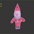 Cute Red Plush Doll Featuring Santa Hat White Beard And Black Shoes