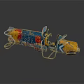 Vibrant Colorful Decorated Vehicle With Sled Base And Cockpit Design