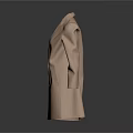 Pink Long Coat With Lapel Collar And Button Closure For Stylish Outfit