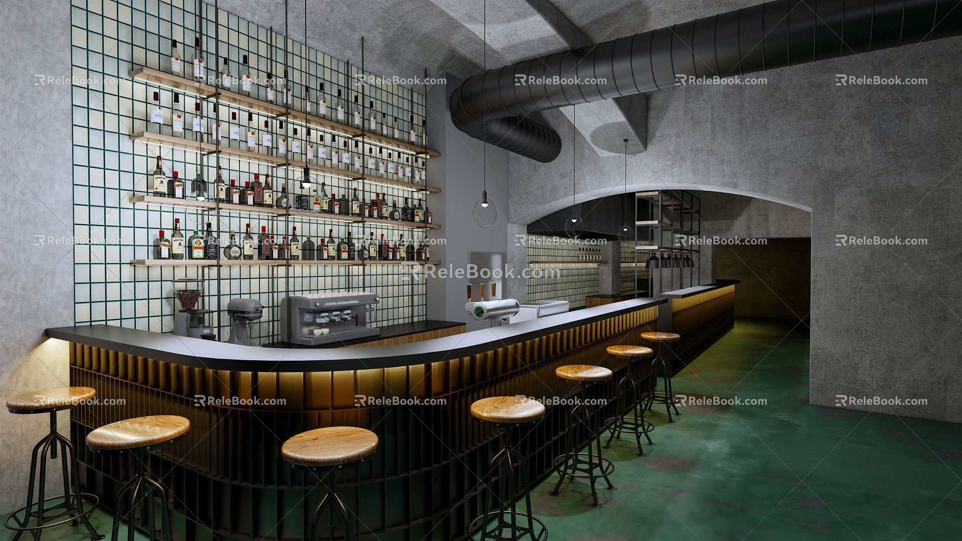 INDUSTRIAL LOFT BAR 3d model