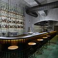 INDUSTRIAL LOFT BAR 3d model