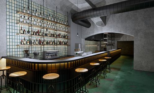 INDUSTRIAL LOFT BAR 3d model