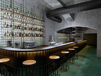 INDUSTRIAL LOFT BAR 3d model