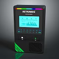 RETROWAVE Frequency Analyzer Device With Black Design Screen Display And Green Blue Interface