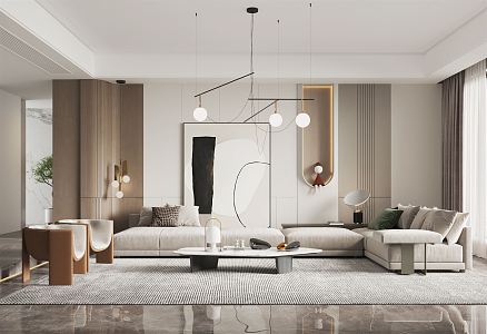 modern living room 3d model