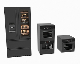 Microwave Oven Refrigerator Oven 3d model