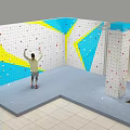 Indoor Climbing Wall Sports Equipment with Colorful Holds and Safe Design for Training Activities