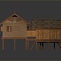 Wooden House Wooden House Wooden House Lumberjack's House Old Wooden House Old Wooden House Broken Wooden House 3d model