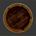 Wooden Bucket With Metal Bands For Home Storage And Decor