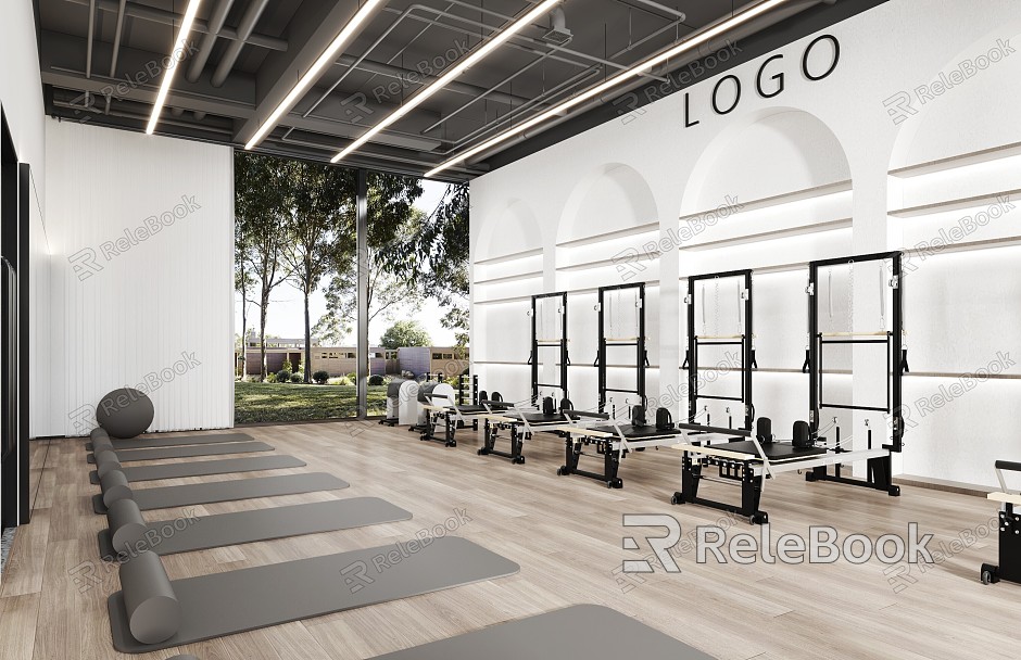 Modern Yoga Room Gym Yoga Room model