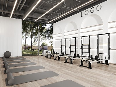 Modern Yoga Room Gym Yoga Room model