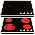 Modern Kitchen Appliances Featuring Gas Stove Electric Cooktop Built In Oven And Range Hood