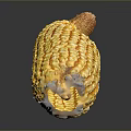 Fresh Yellow Corn Cob With Juicy Kernels And Silk On Gray Reflective Background