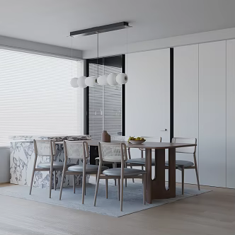 Modern dining table 3d model