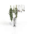 Useful Modern Kitchen Electronic Appliances Hanging With Spoons Herbs And Clips