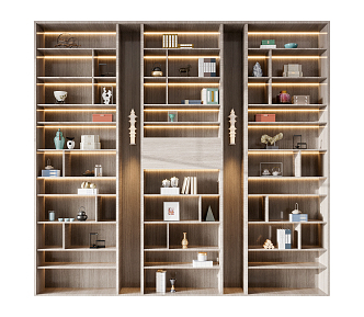 New Chinese-style Bookcase Decorative Cabinet Bookcase 3d model