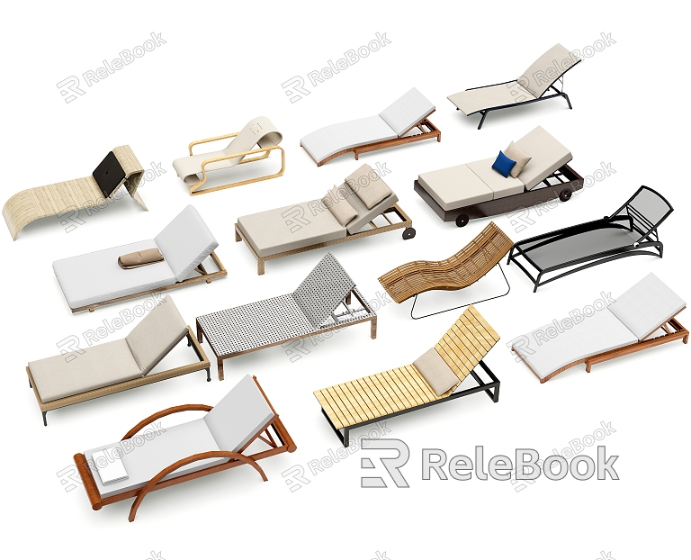 Modern Outdoor Reclining Chair Recliner Combination Beach Chair Outdoor Leisure Chair model