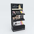 Modern Cosmetic Display Shelf With Multi Tiered Design For Retail Product