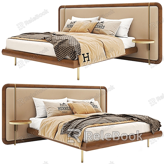 double bed bedroom furniture bedside table bed model