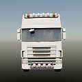 White Heavy Duty Transport Truck With Roof Lights And Side Mounts