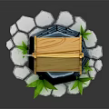 Traditional Well Structure With Wooden Roof Stone Paving And Green Grass Decor
