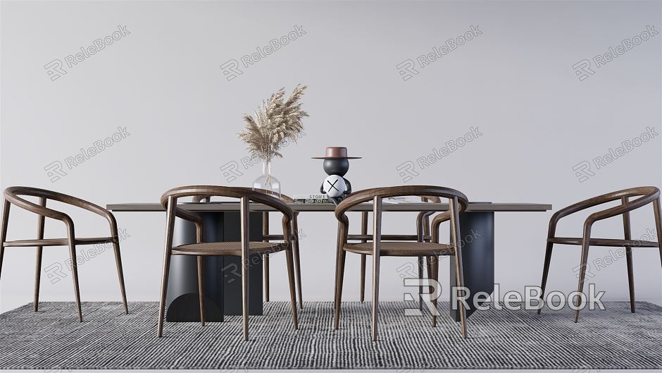 New Chinese Dining Table and Chair Combination Dining Table and Chair Dining Table and Chair model