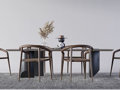 New Chinese Dining Table and Chair Combination Dining Table and Chair Dining Table and Chair model