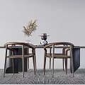 New Chinese Dining Table and Chair Combination Dining Table and Chair Dining Table and Chair 3d model