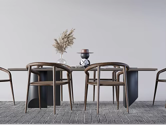 New Chinese Dining Table and Chair Combination Dining Table and Chair Dining Table and Chair 3d model