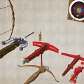 Chinese bow and arrow crossbow archery weapon 3d model