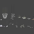 Modern Stylish Chandeliers With Spiral Circular And Various Hanging Designs For Interior