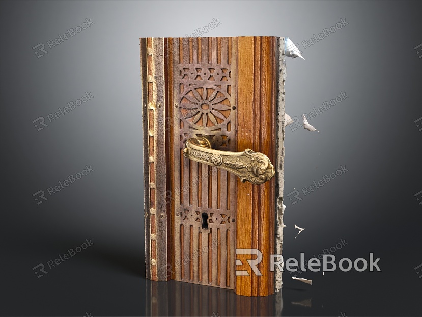 European style door handle flower handle cross handle model