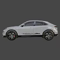 White Porsche SUV With Black Roof UK License Plate Modern Exterior And Black Wheels