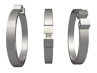 Industrial Hardware Tools Durable Metal Rings With Precision Square Structural Design 3d model