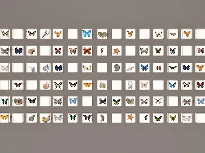 Various Animal Shaped Wall Decor Pieces In Different Colors And Designs 3d model