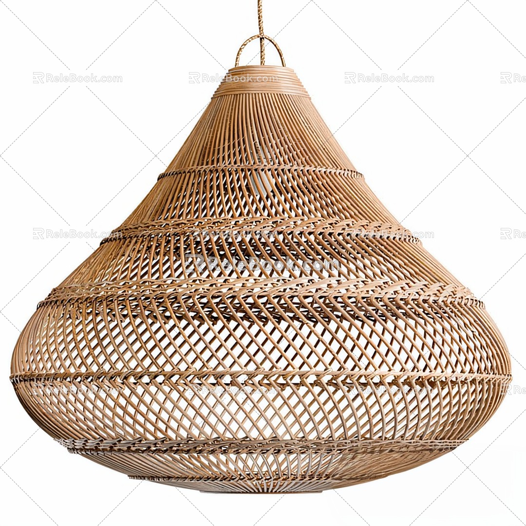 Quiet rattan chandelier lamp model